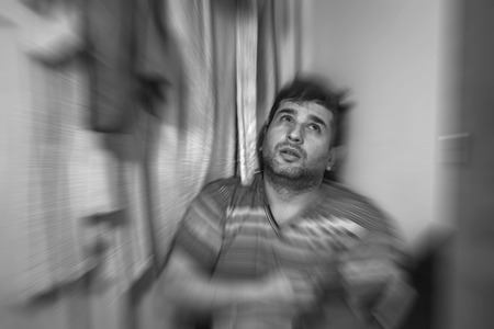 autism and depression concepts young adult suffering from autism or depression psychological concept of acute symptomsの写真素材