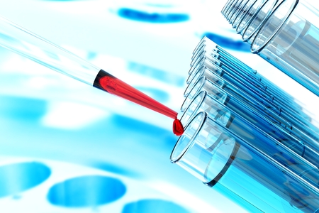 stem cell research pipette science laboratory test tubes  lab glassware, science laboratory research and development concept and gene editing crisprの写真素材