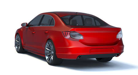 3D rendering of a brand-less generic concept carの写真素材