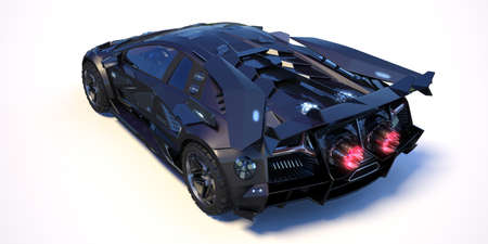 3D rendering of a brand-less generic concept carの写真素材