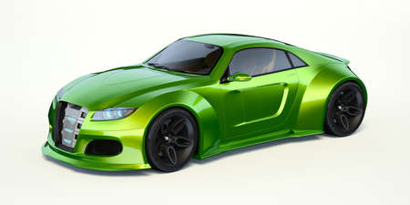 3D rendering of a brand-less generic concept carの写真素材