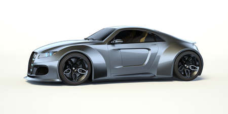 3D rendering of a brand-less generic concept carの写真素材