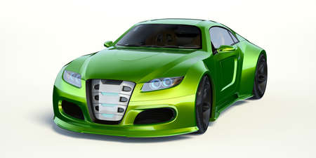 3D rendering of a brand-less generic concept carの写真素材