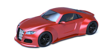 3D rendering of a brand-less generic concept carの写真素材