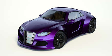 3D rendering of a brand-less generic concept carの写真素材