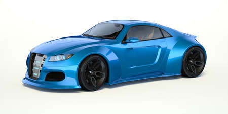 3D rendering of a brand-less generic concept carの写真素材