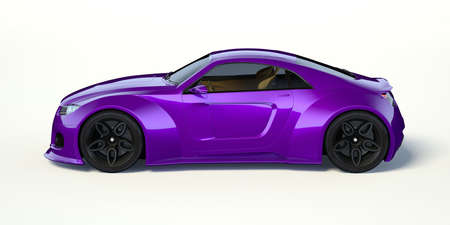 3D rendering of a brand-less generic concept carの写真素材