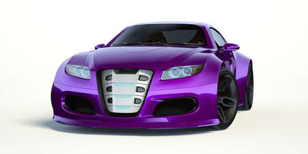 3D rendering of a brand-less generic concept carの写真素材