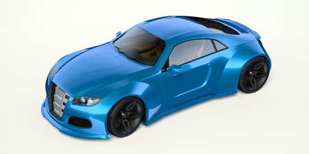 3D rendering of a brand-less generic concept carの写真素材