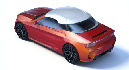 3D rendering of a brand-less generic concept car in studio environmentの写真素材