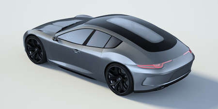 3D rendering of a brand-less generic concept car in studio environmentの写真素材