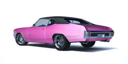 3D rendering of a brand-less generic car in studio environmentの写真素材