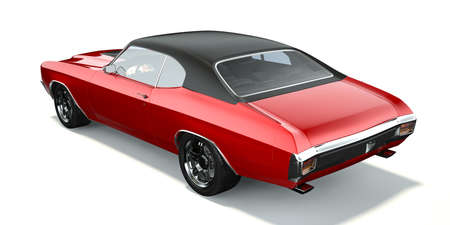 3D rendering of a brand-less generic car in studio environmentの写真素材