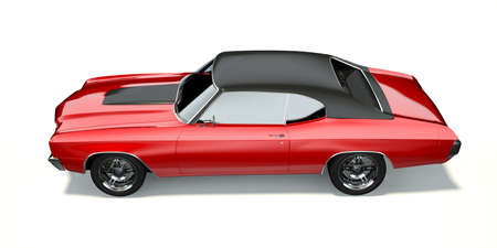 3D rendering of a brand-less generic car in studio environmentの写真素材