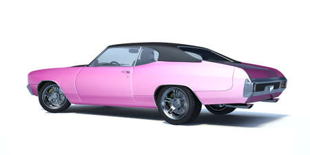 3D rendering of a brand-less generic car in studio environmentの写真素材