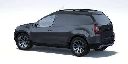 3D rendering of a brand-less generic concept suv car in studio environmentの写真素材