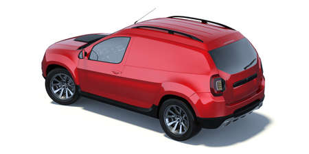 3D rendering of a brand-less generic concept suv car in studio environmentの写真素材