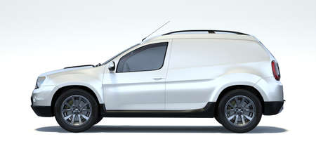 3D rendering of a brand-less generic concept suv car in studio environmentの写真素材