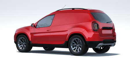 3D rendering of a brand-less generic concept suv car in studio environmentの写真素材