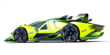 3D rendering of a brand-less generic concept carの写真素材
