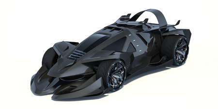 3D rendering of a brand-less generic concept carの写真素材