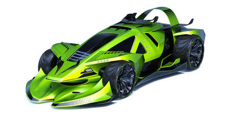 3D rendering of a brand-less generic concept carの写真素材