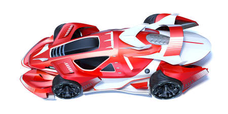 3D rendering of a brand-less generic concept carの写真素材
