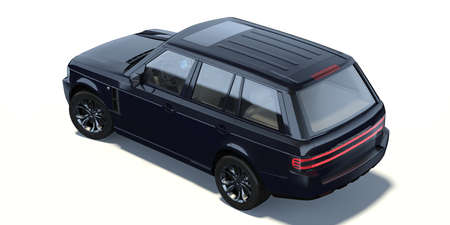 3D rendering of a brand-less generic SUV concept car in studio environmentの写真素材