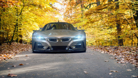 3D rendering of a brand-less generic concept car