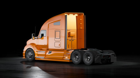 3D rendering of a brand-less generic truck