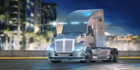 3D rendering of a brand-less generic truck