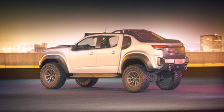 3D rendering of a brand-less generic pickup truck