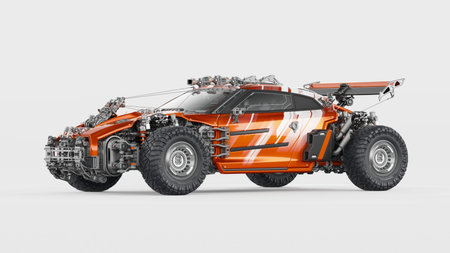 3D rendering of a brand-less generic buggy