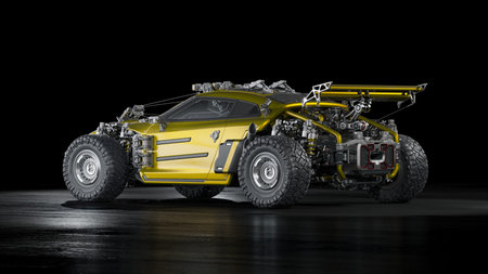 3D rendering of a brand-less generic buggy
