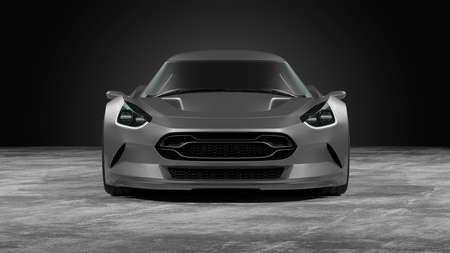 3D rendering of a brand-less generic concept carの写真素材