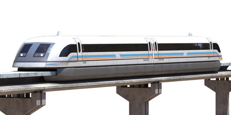 3D rendering of a brand-less generic train