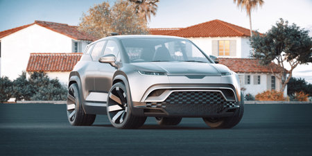 3D rendering of a brand-less generic SUV