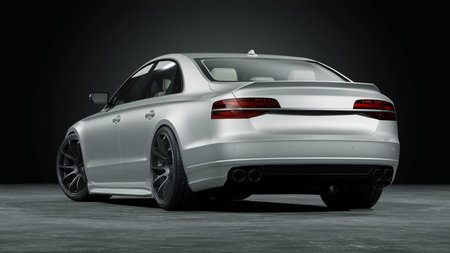 3D rendering of a brand-less generic concept car