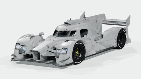 3D rendering of a brand-less generic concept car