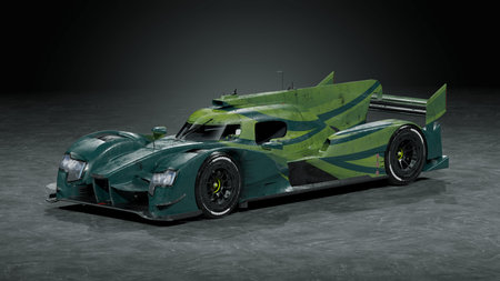 3D rendering of a brand-less generic concept car