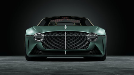 3D rendering of a brand-less generic concept car