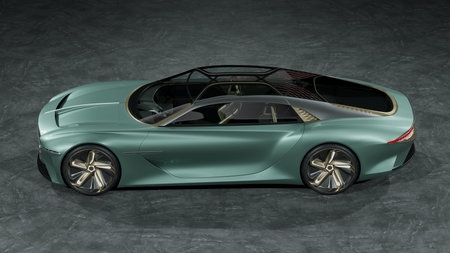 3D rendering of a brand-less generic concept car