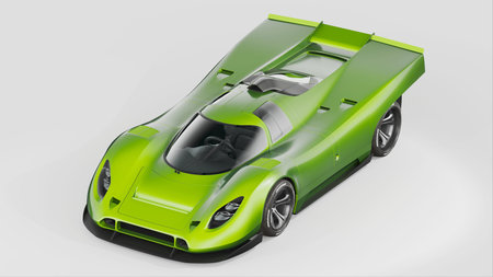 3D rendering of a brand-less generic concept car