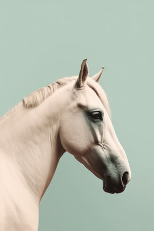 contemporary art, poster design, beautiful horse, minimalistの素材
