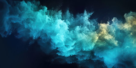 Shiny smoke. Glitter fluid. Ink water. Magic mist.の素材