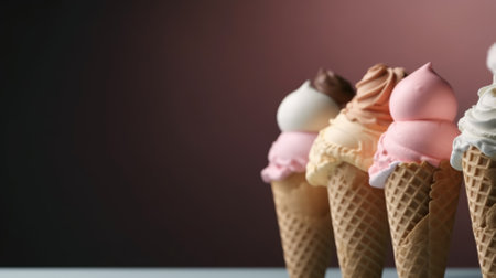 Ice cream photography advertising style close upの素材