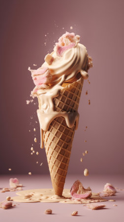 Ice cream photography advertising style close upの素材