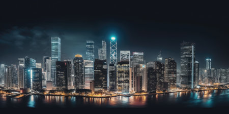 modern city skylineの素材