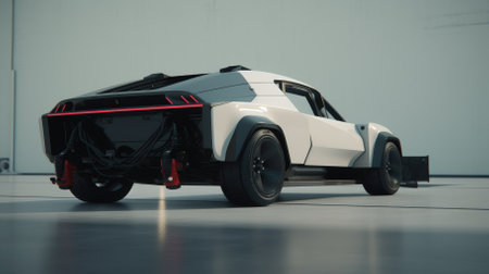 3D rendering of a brand-less generic concept carの素材