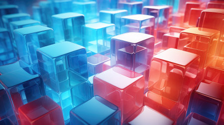 multicolored translucent cubesの素材